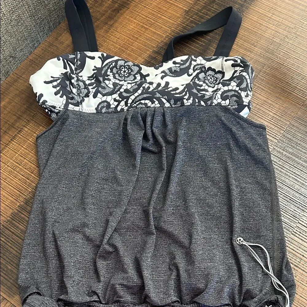Lululemon Athletica Black and Gray Camisole